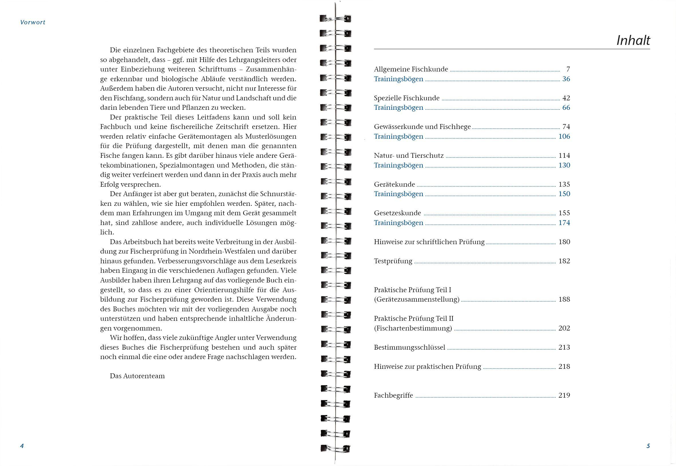 Beispielinhalt (Bild) Arbeitsbuch Fischerprüfung