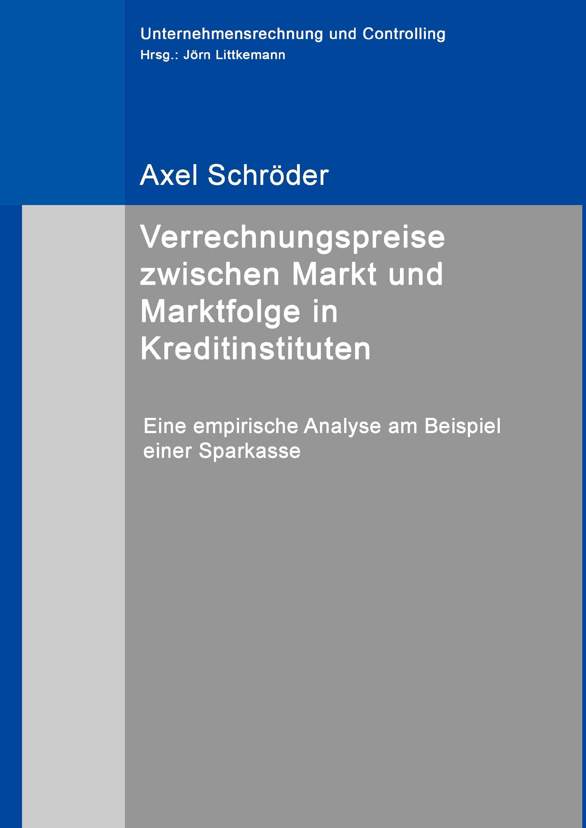 Vorderes Coverbild Verrechnungspreise zwischen Markt und Marktfolge in Kreditinstituten