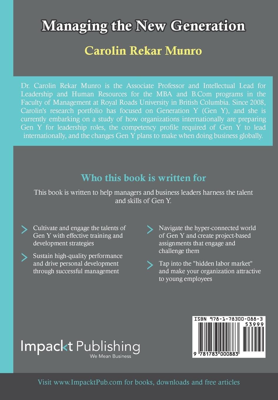 Rückseitencover Managing the New Generation