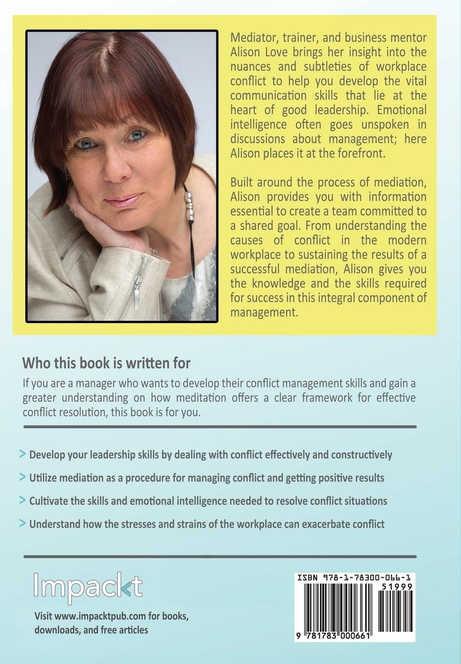 Rückseitencover The Manager's Guide to Mediating Conflict