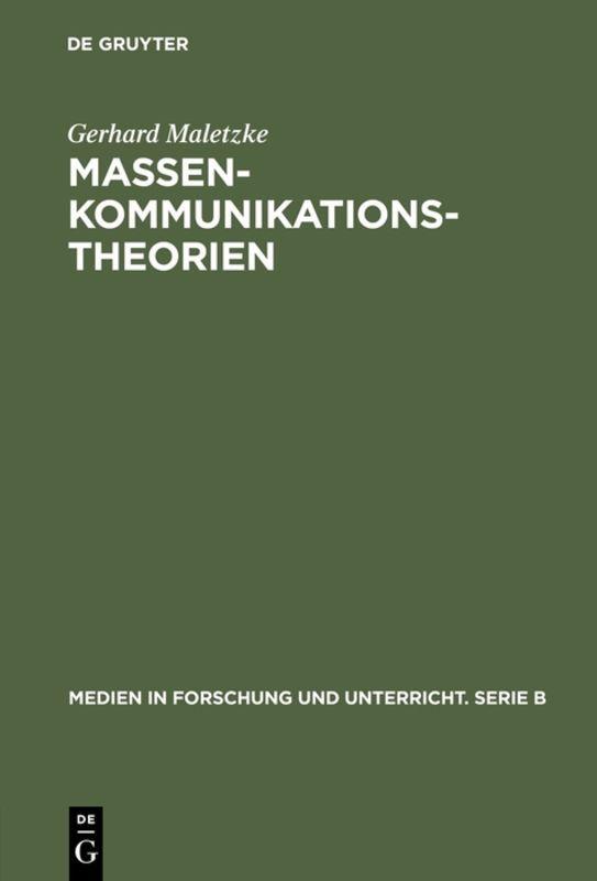 Vorderes Coverbild Massenkommunikationstheorien