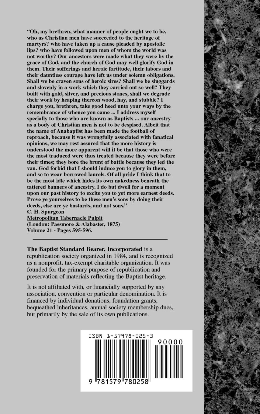 Rückseitencover Memoirs of Elder Jesse Mercer