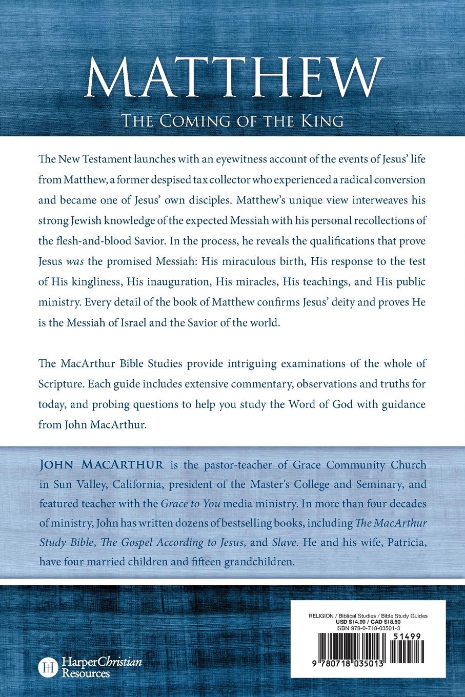 Rückseitencover The Matthew