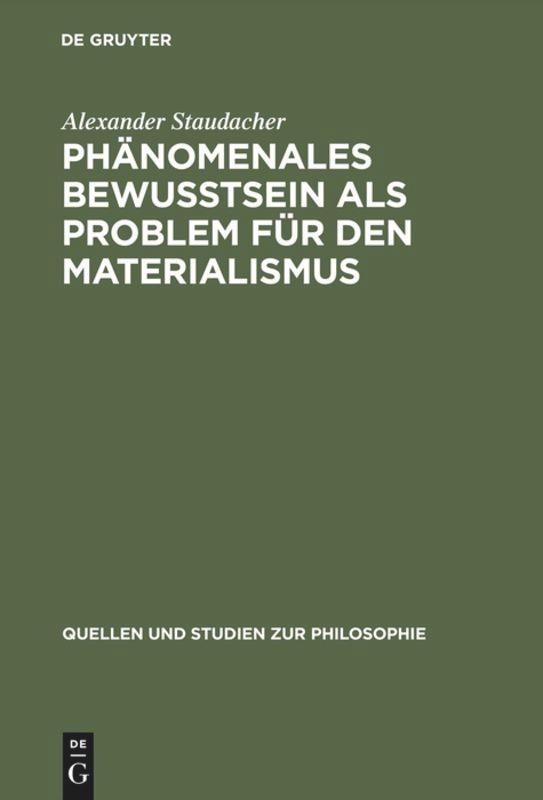 Vorderes Coverbild Phänomenales Bewußtsein als Problem für den Materialismus