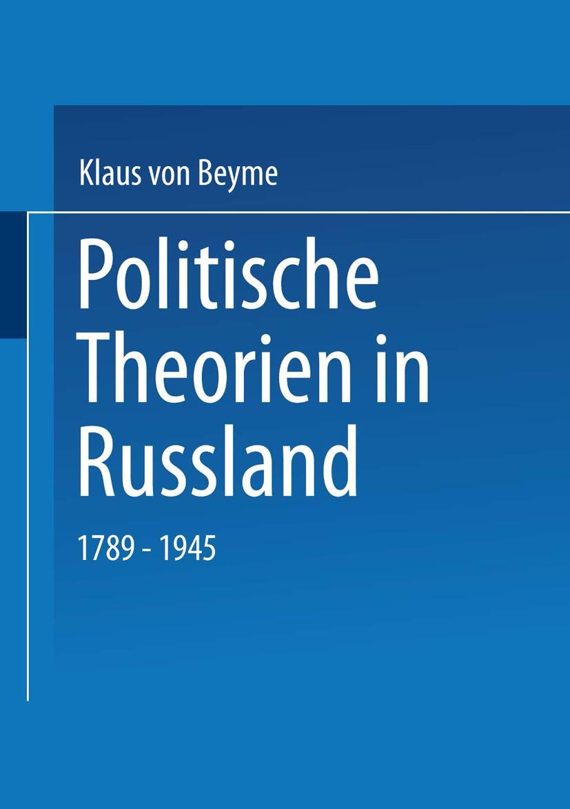 Vorderes Coverbild Politische Theorien in Russland