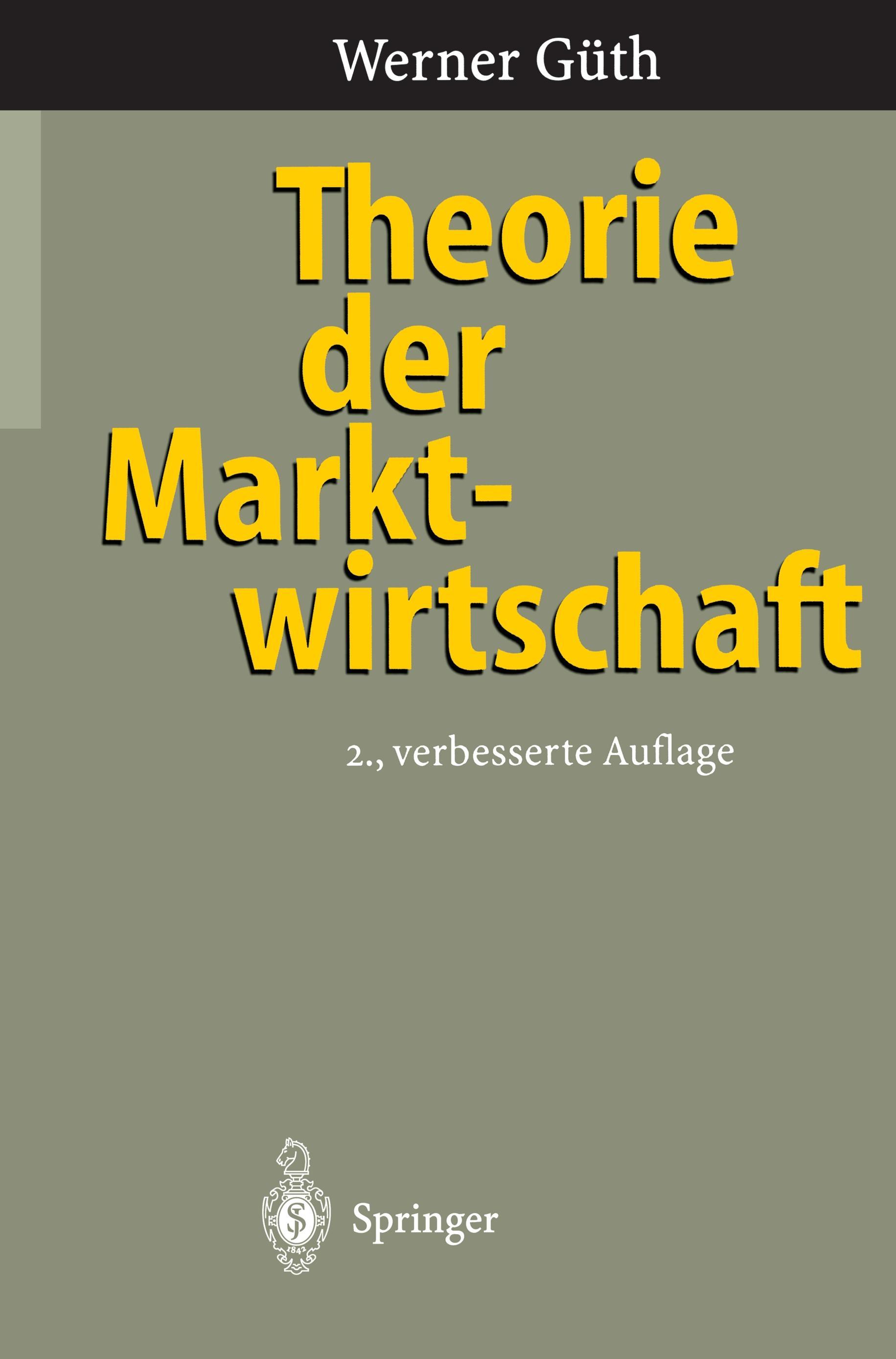 Vorderes Coverbild Theorie der Marktwirtschaft