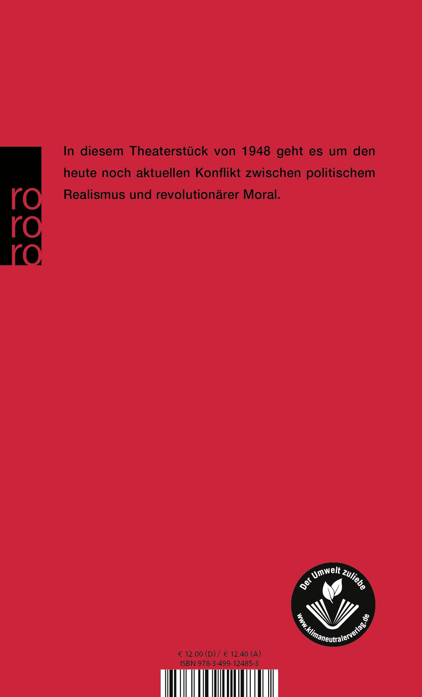 Rückseitencover Die schmutzigen Hände