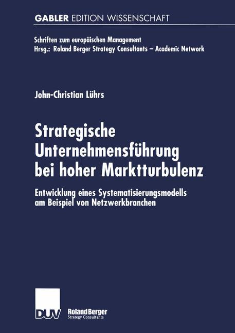 Vorderes Coverbild Strategische Unternehmensführung bei hoher Marktturbulenz