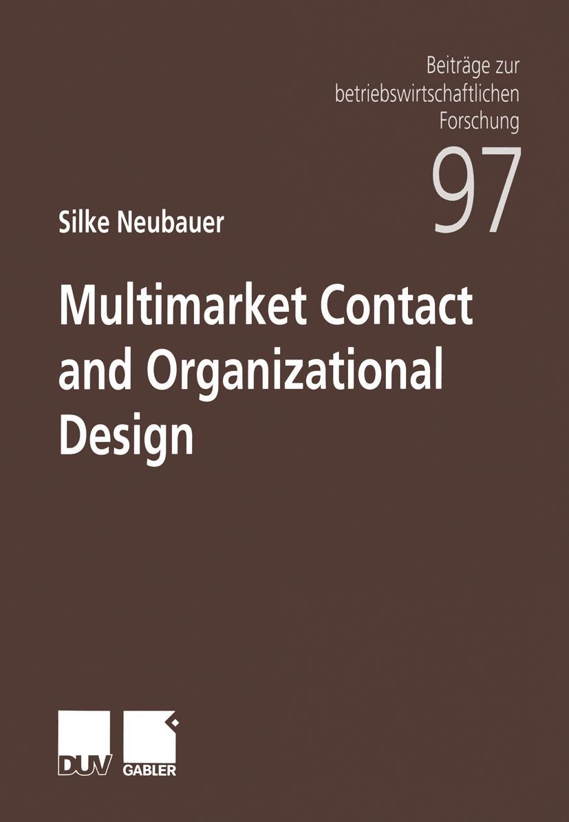 Vorderes Coverbild Multimarket Contact and Organizational Design