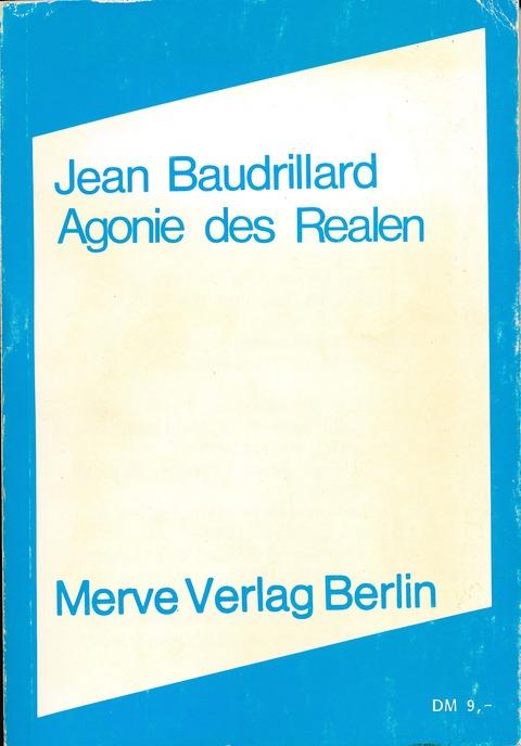Vorderes Coverbild Agonie des Realen