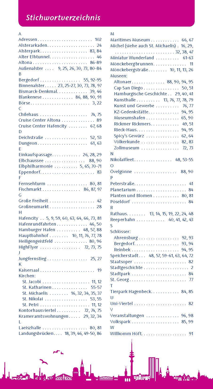 Beispielinhalt (Bild) Stadtführer Hamburg deutsch