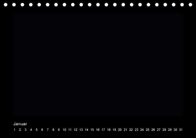 Beispielinhalt (Bild) Geburtstags - Bastelkalender - Schwarz (Tischkalender immerwährend DIN A5 quer)