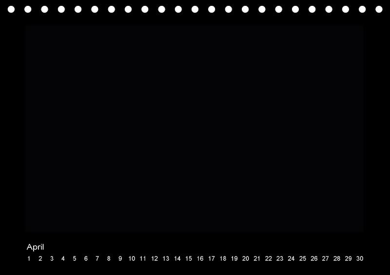 Beispielinhalt (Bild) Geburtstags - Bastelkalender - Schwarz (Tischkalender immerwährend DIN A5 quer)