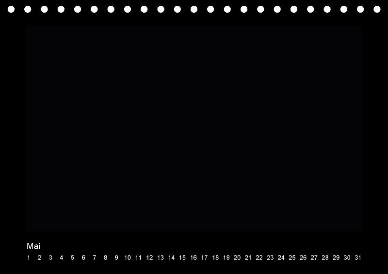 Beispielinhalt (Bild) Geburtstags - Bastelkalender - Schwarz (Tischkalender immerwährend DIN A5 quer)