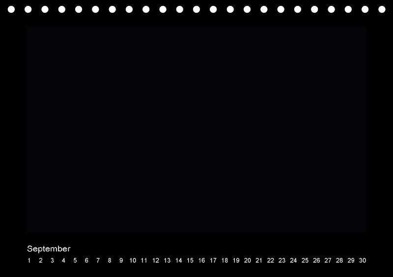 Beispielinhalt (Bild) Geburtstags - Bastelkalender - Schwarz (Tischkalender immerwährend DIN A5 quer)