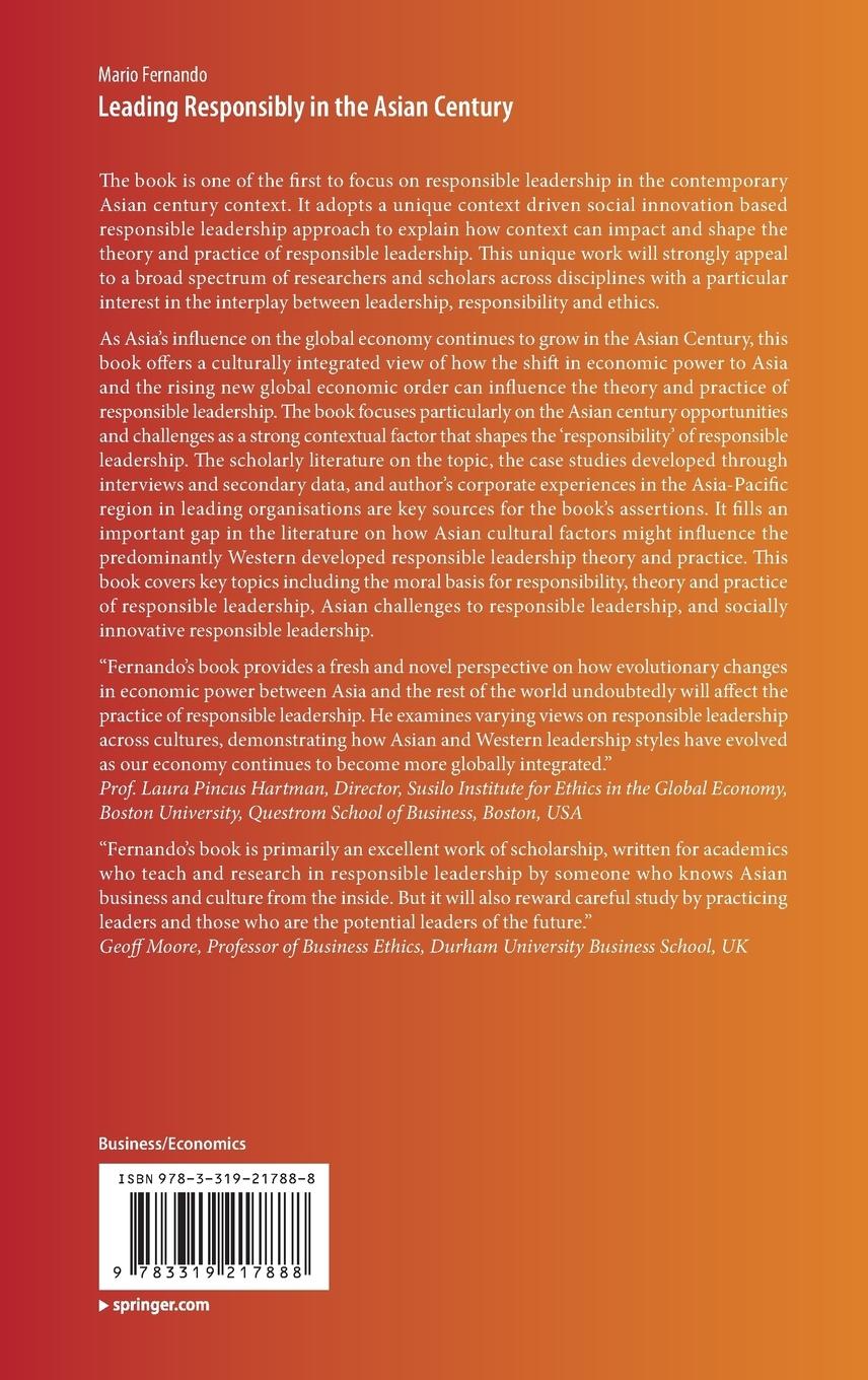 Rückseitencover Leading Responsibly in the Asian Century