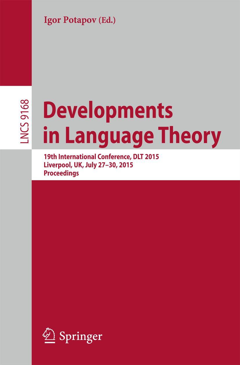 Vorderes Coverbild Developments in Language Theory