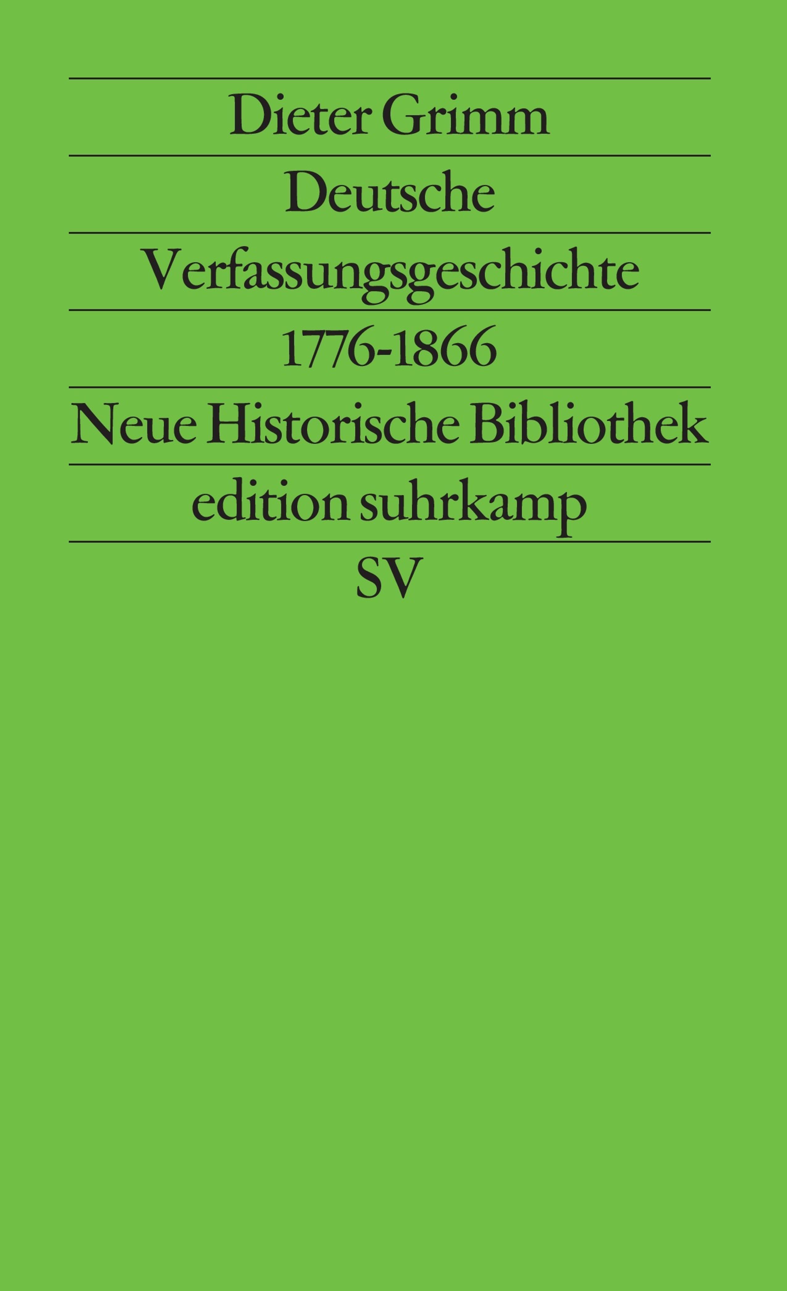 Vorderes Coverbild Deutsche Verfassungsgeschichte 1776 - 1866