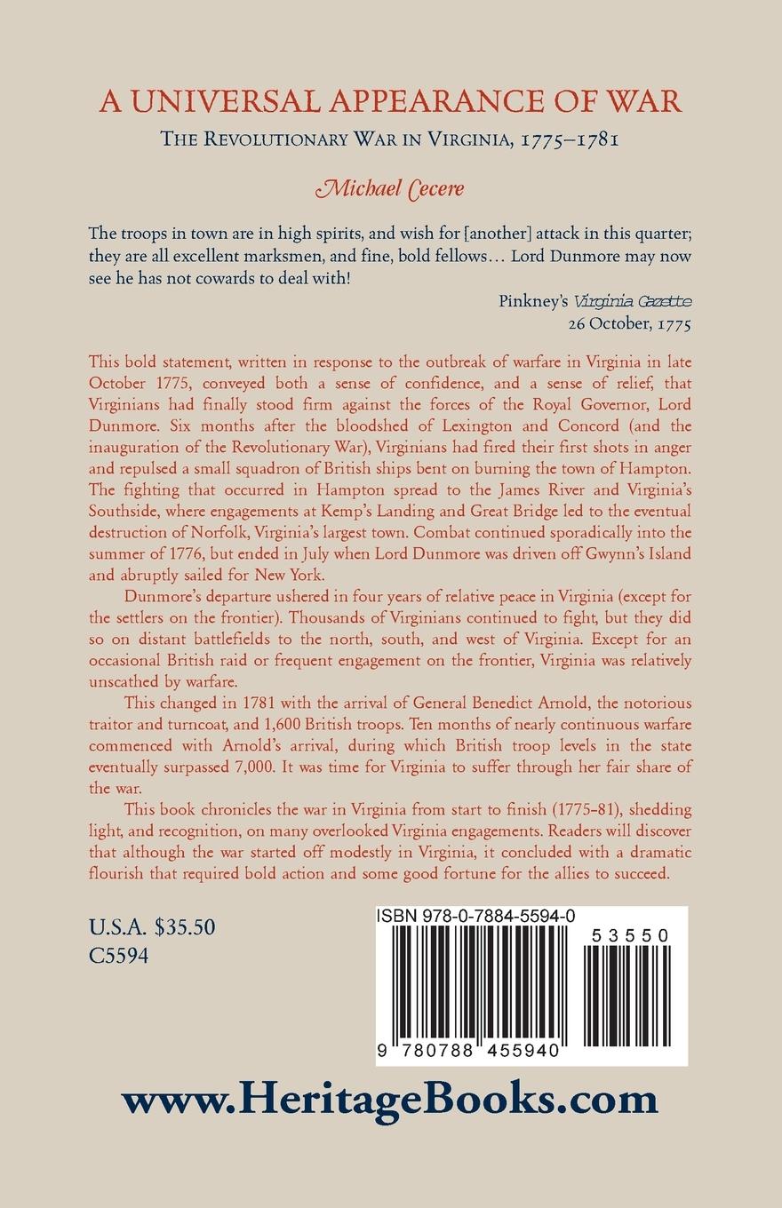 Rückseitencover A Universal Appearance of War