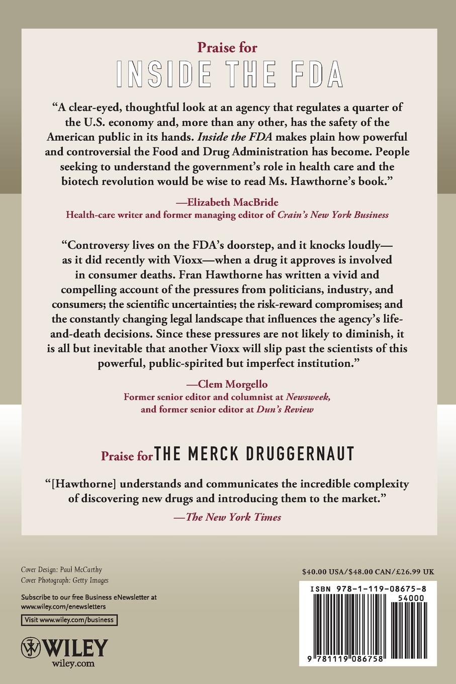 Rückseitencover Inside the FDA