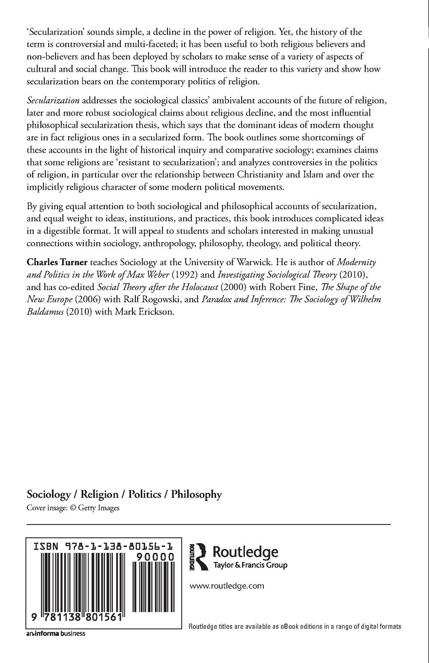 Rückseitencover Secularization