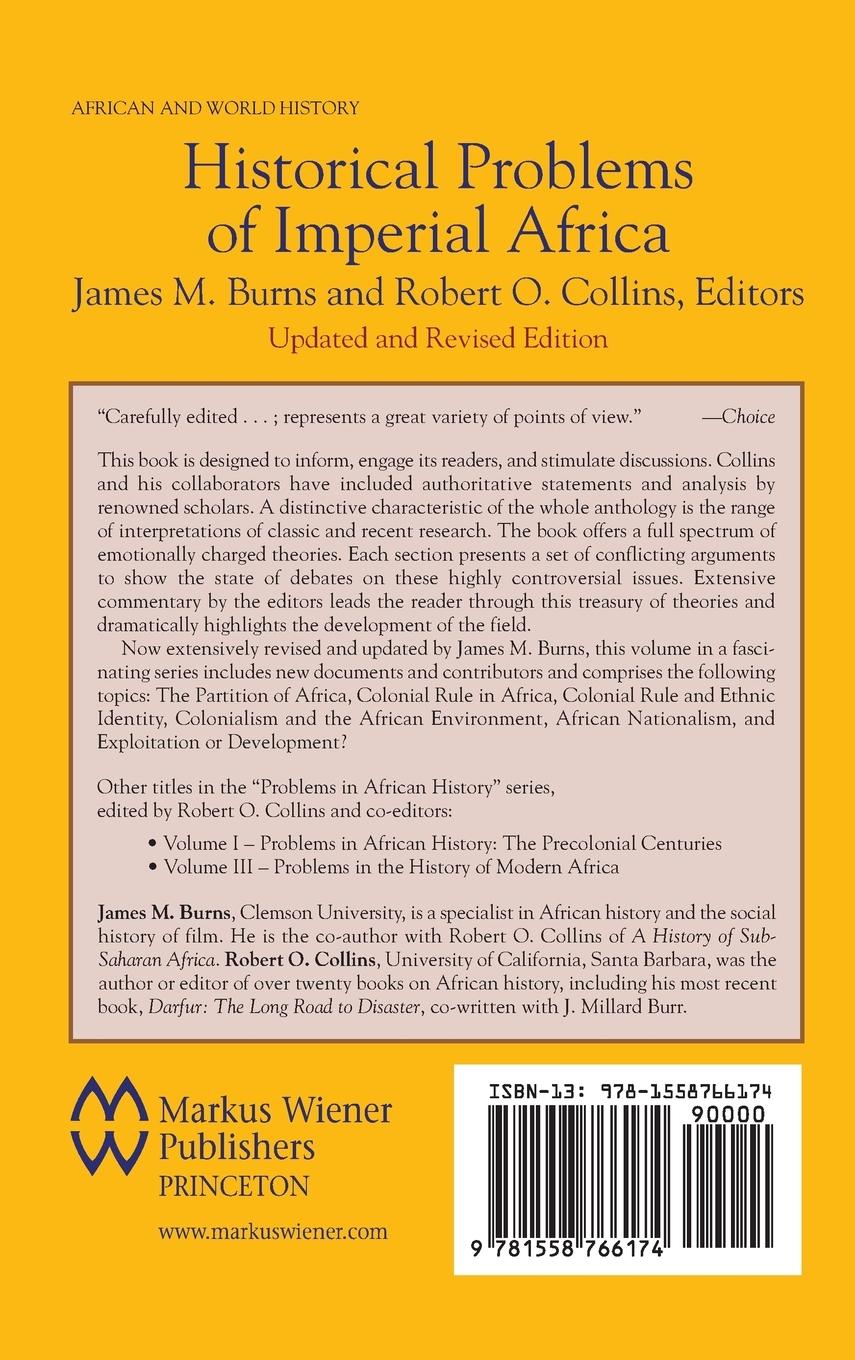 Rückseitencover Historical Problems of Imperial Africa