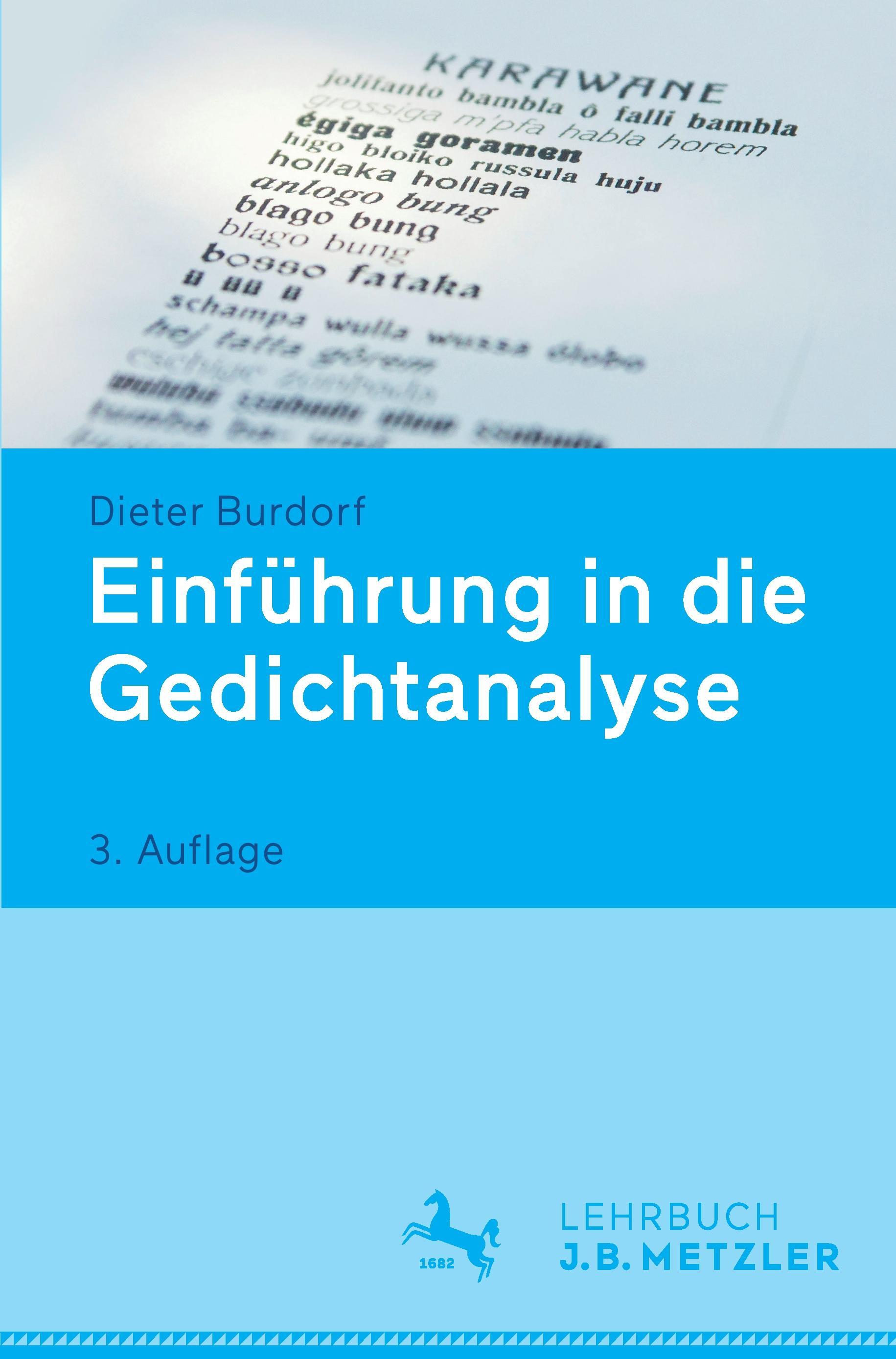 Vorderes Coverbild Einführung in die Gedichtanalyse