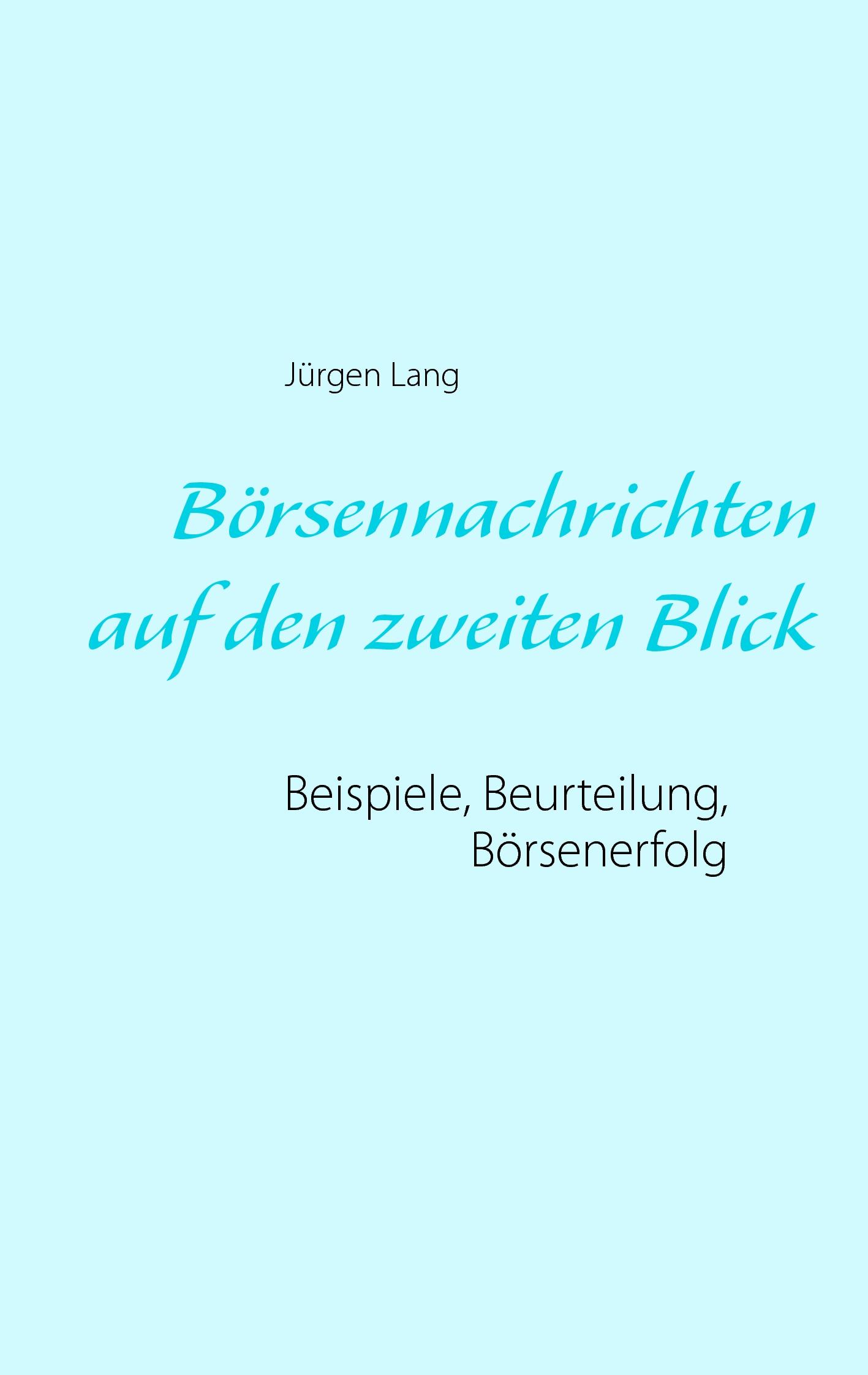 Vorderes Coverbild Börsennachrichten auf den zweiten Blick