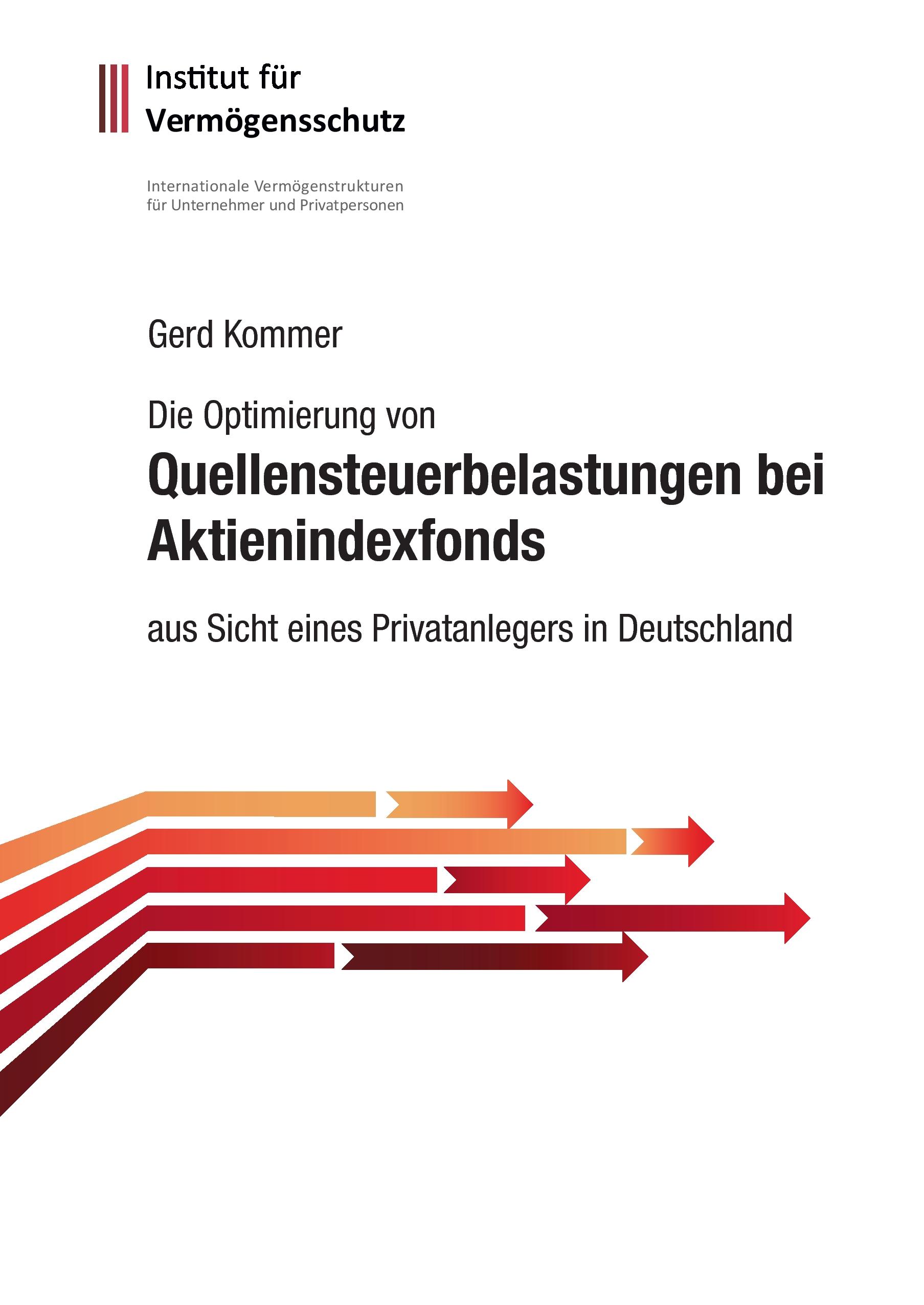 Vorderes Coverbild Die Optimierung von Quellensteuerbelastungen bei Aktienindexfonds