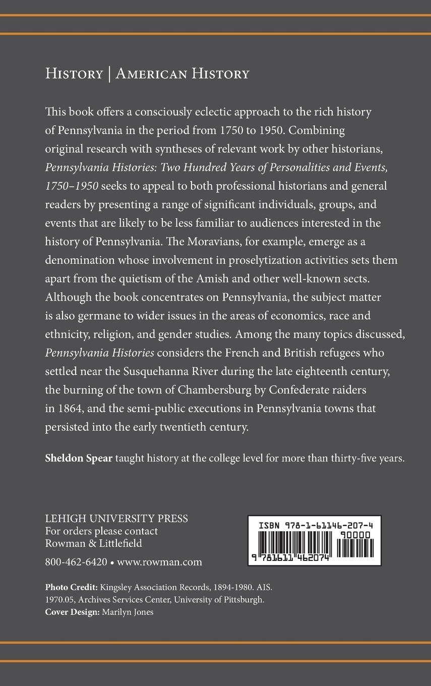 Rückseitencover Pennsylvania Histories
