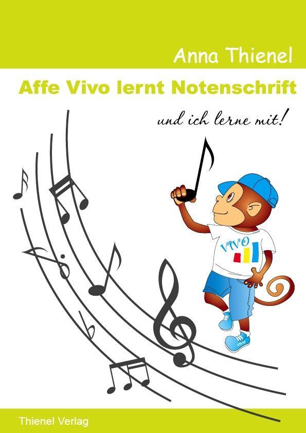 Vorderes Coverbild Noten lernen kinderleicht: Affe Vivo lernt Notenschrift und ich lerne mit!