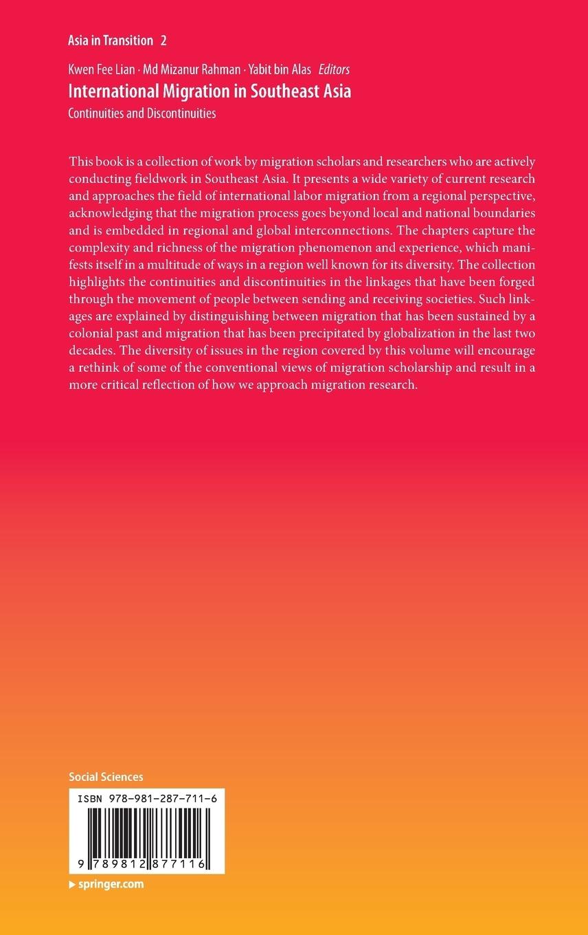 Rückseitencover International Migration in Southeast Asia