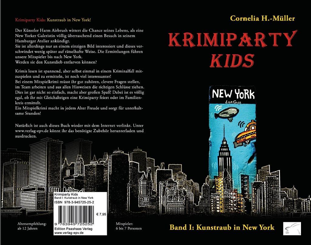 Rückseitencover Krimiparty Kids: Kunstraub in New York
