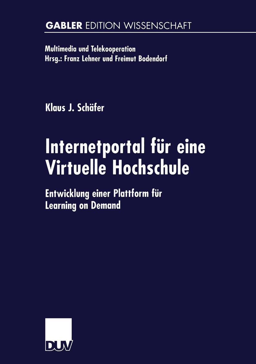 Vorderes Coverbild Internetportal für eine Virtuelle Hochschule