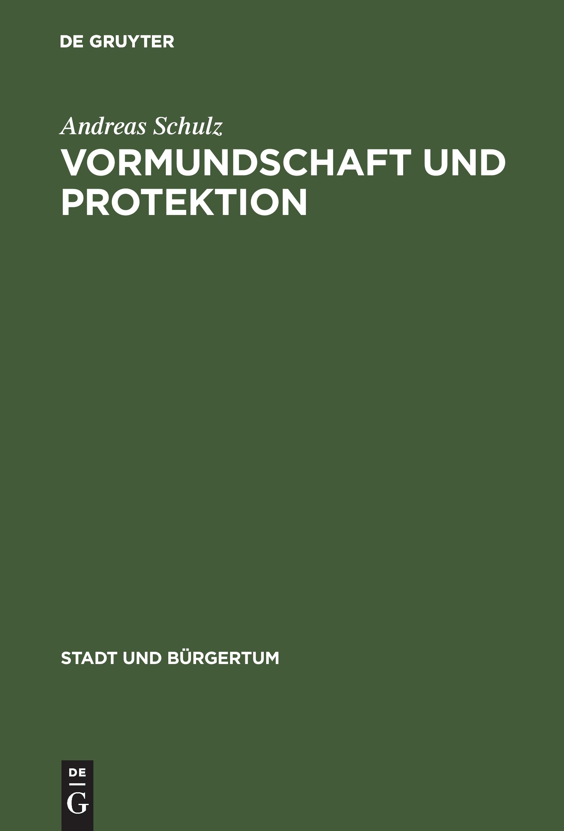 Vorderes Coverbild Vormundschaft und Protektion