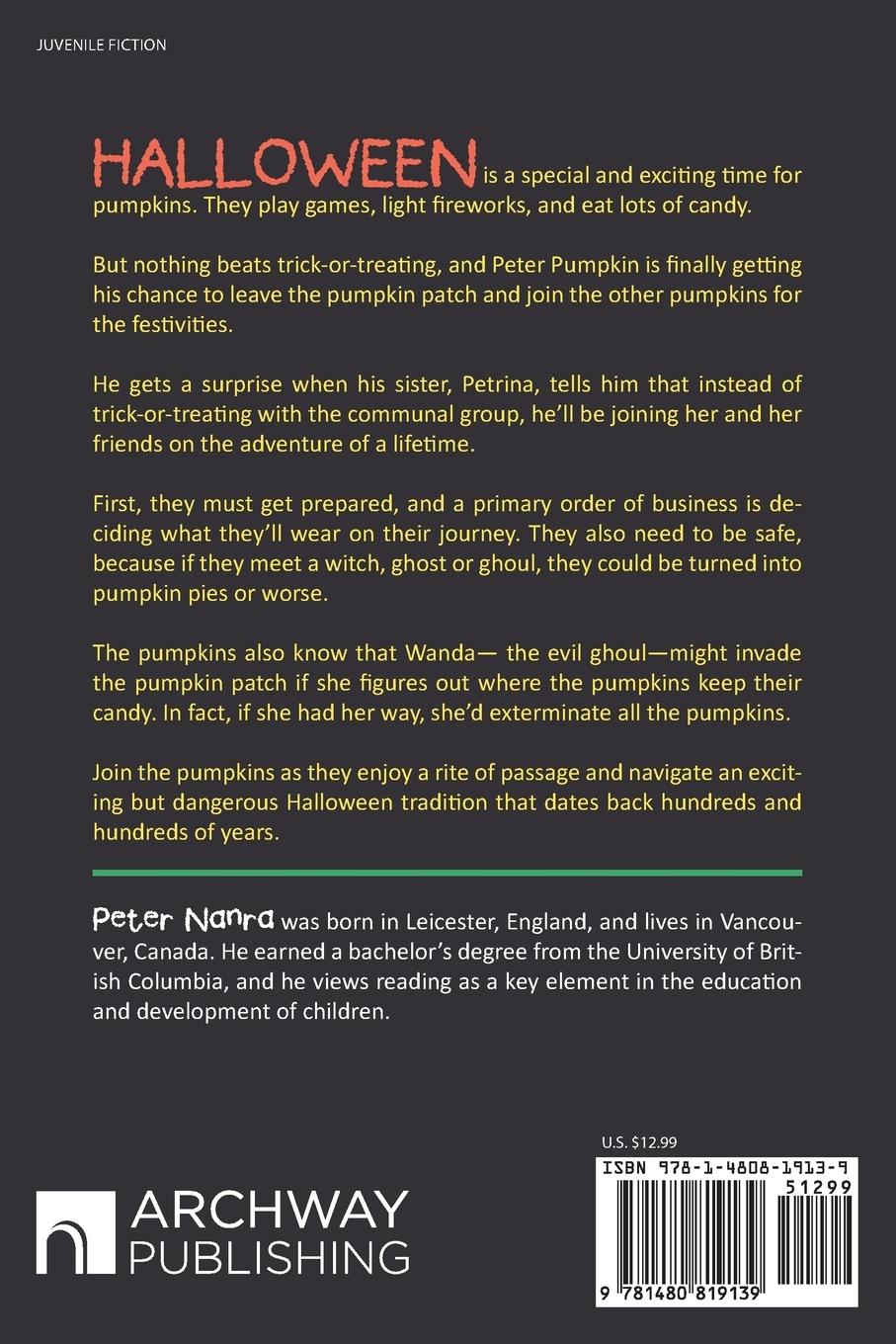 Rückseitencover Peter Pumpkin Goes Trick-or-Treating