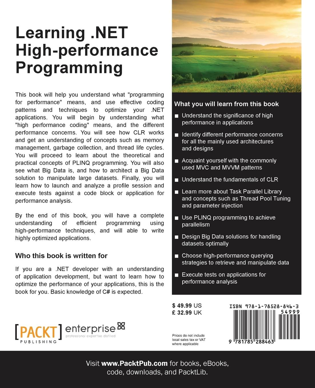 Rückseitencover Learning .NET High-performance Programming