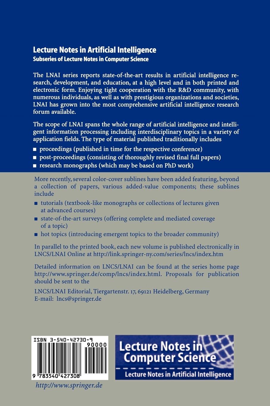 Rückseitencover Web Intelligence: Research and Development