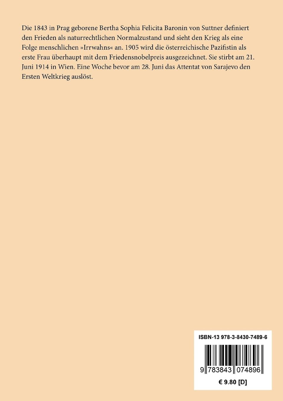 Rückseitencover Die Waffen nieder!