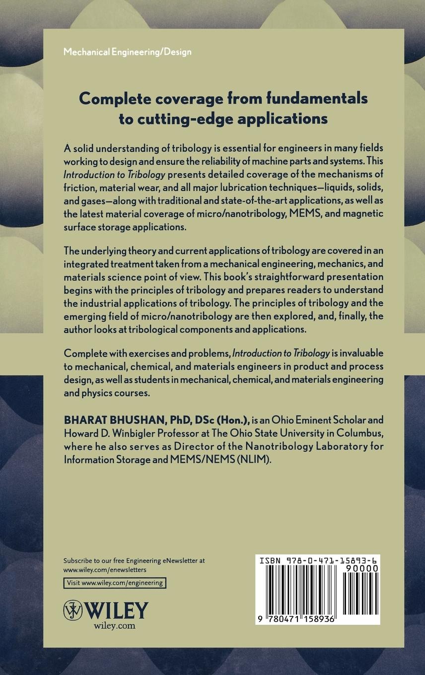 Rückseitencover Introduction to Tribology