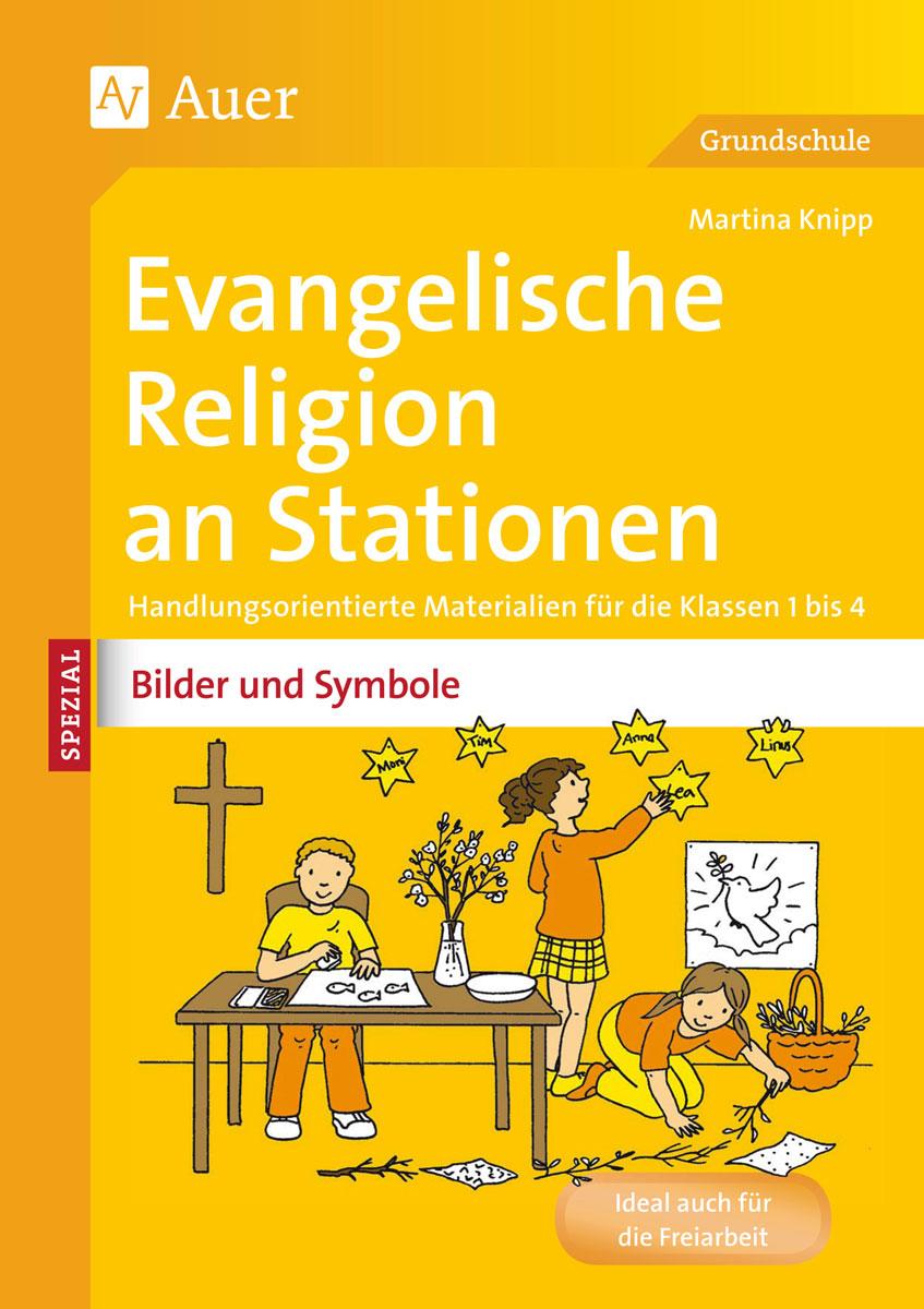 Vorderes Coverbild Ev. Religion an Stationen Spezial Bilder & Symbole