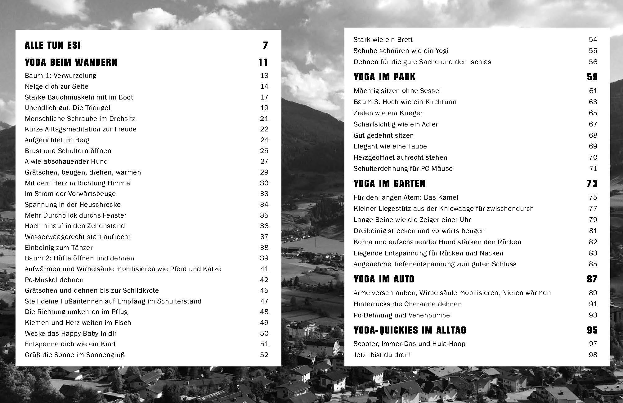 Beispielinhalt (Bild) FREE YOGA Jederzeit an jedem Ort - 50 Yoga-Routinen ohne Matte