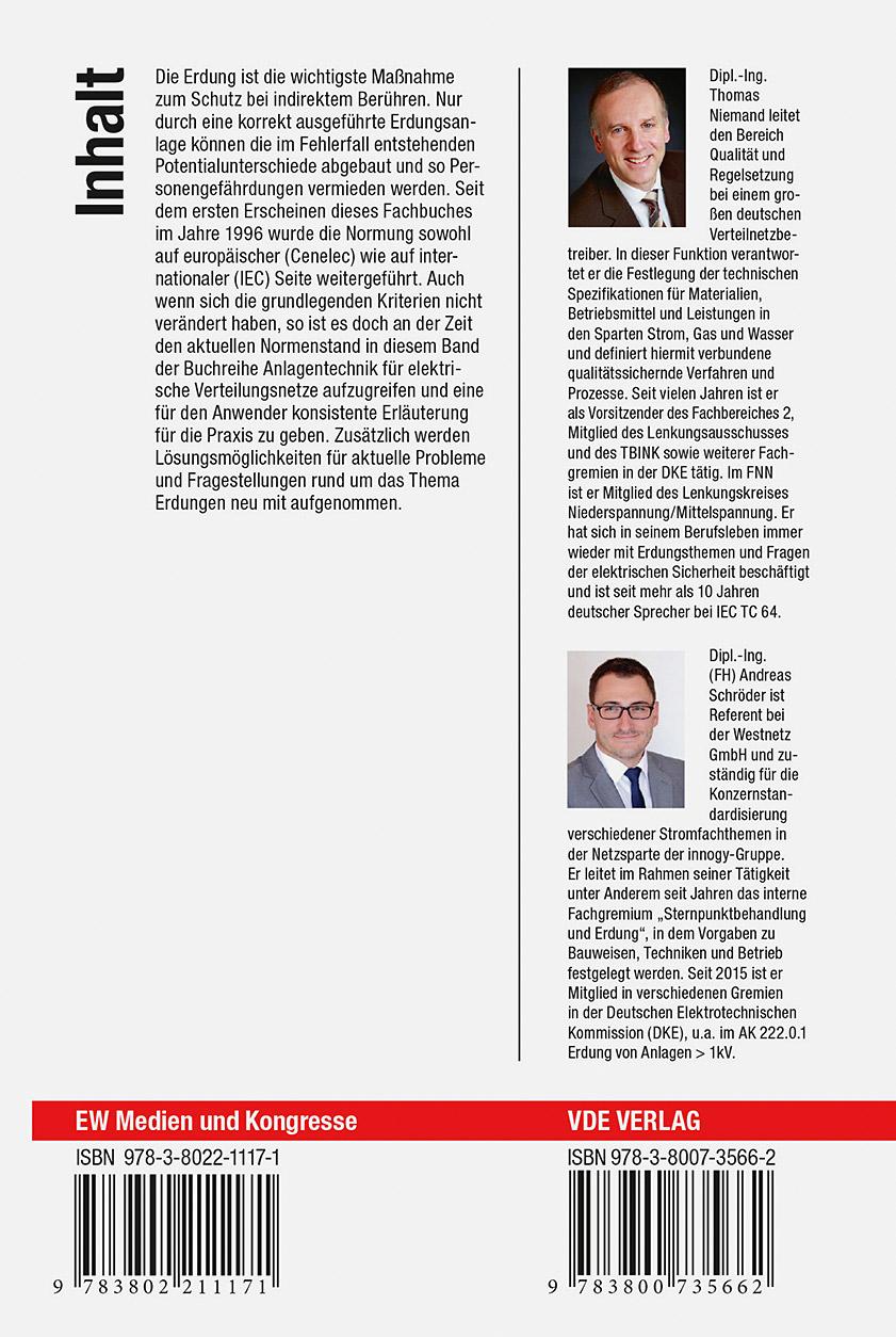 Rückseitencover Erdungsanlagen