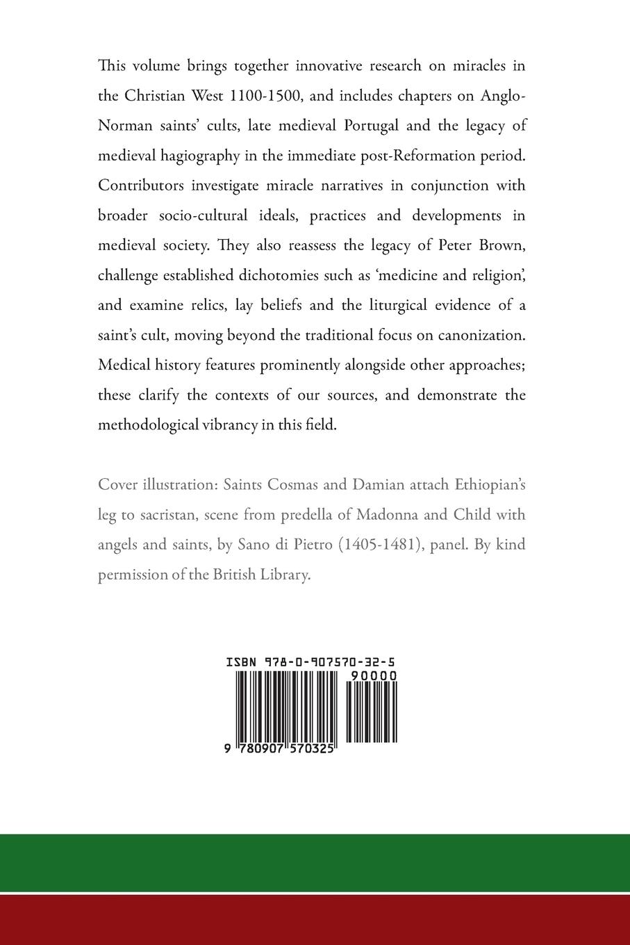 Rückseitencover Contextualizing Miracles in the Christian West, 1100-1500