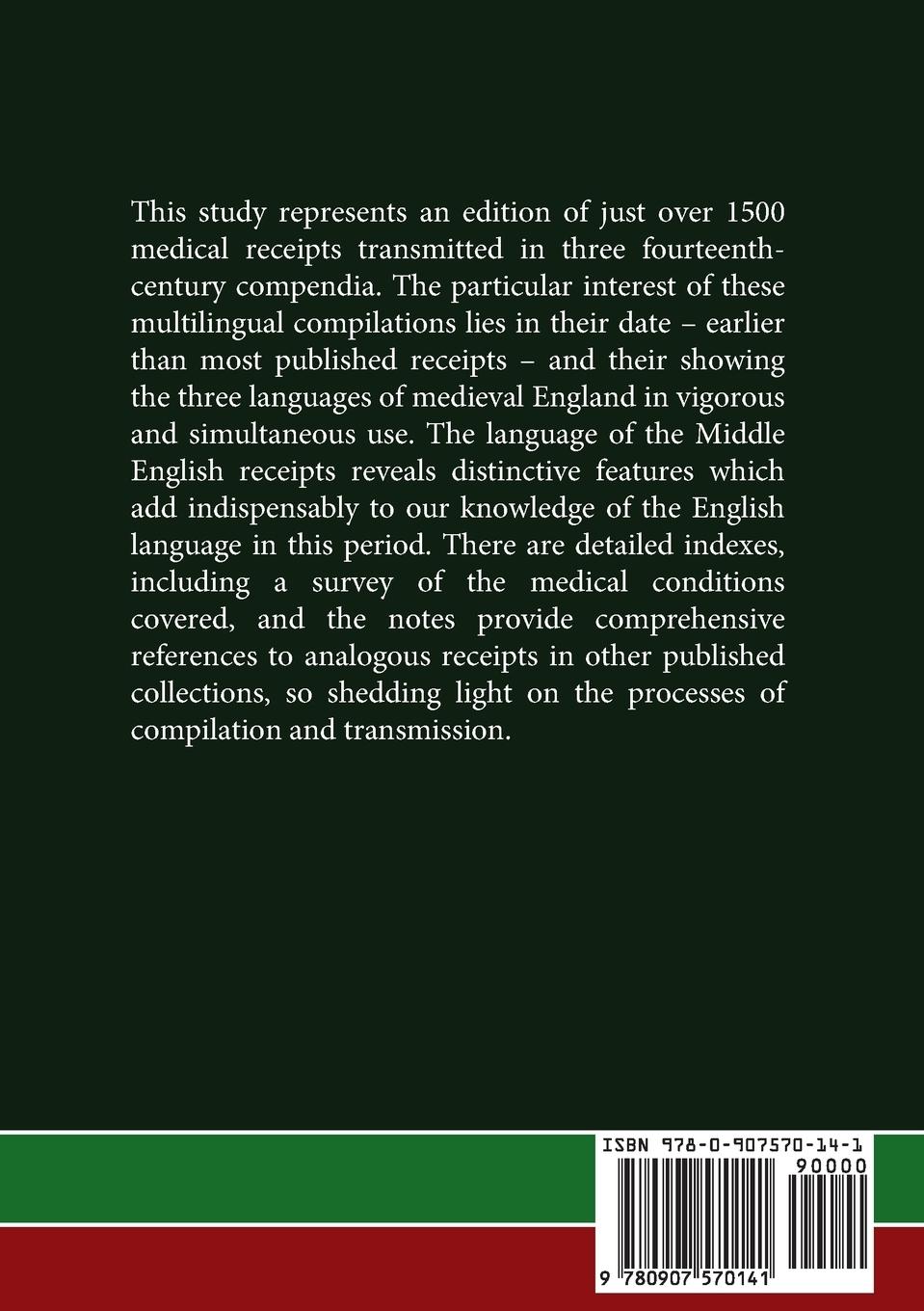 Rückseitencover Three Receptaria from Medieval England