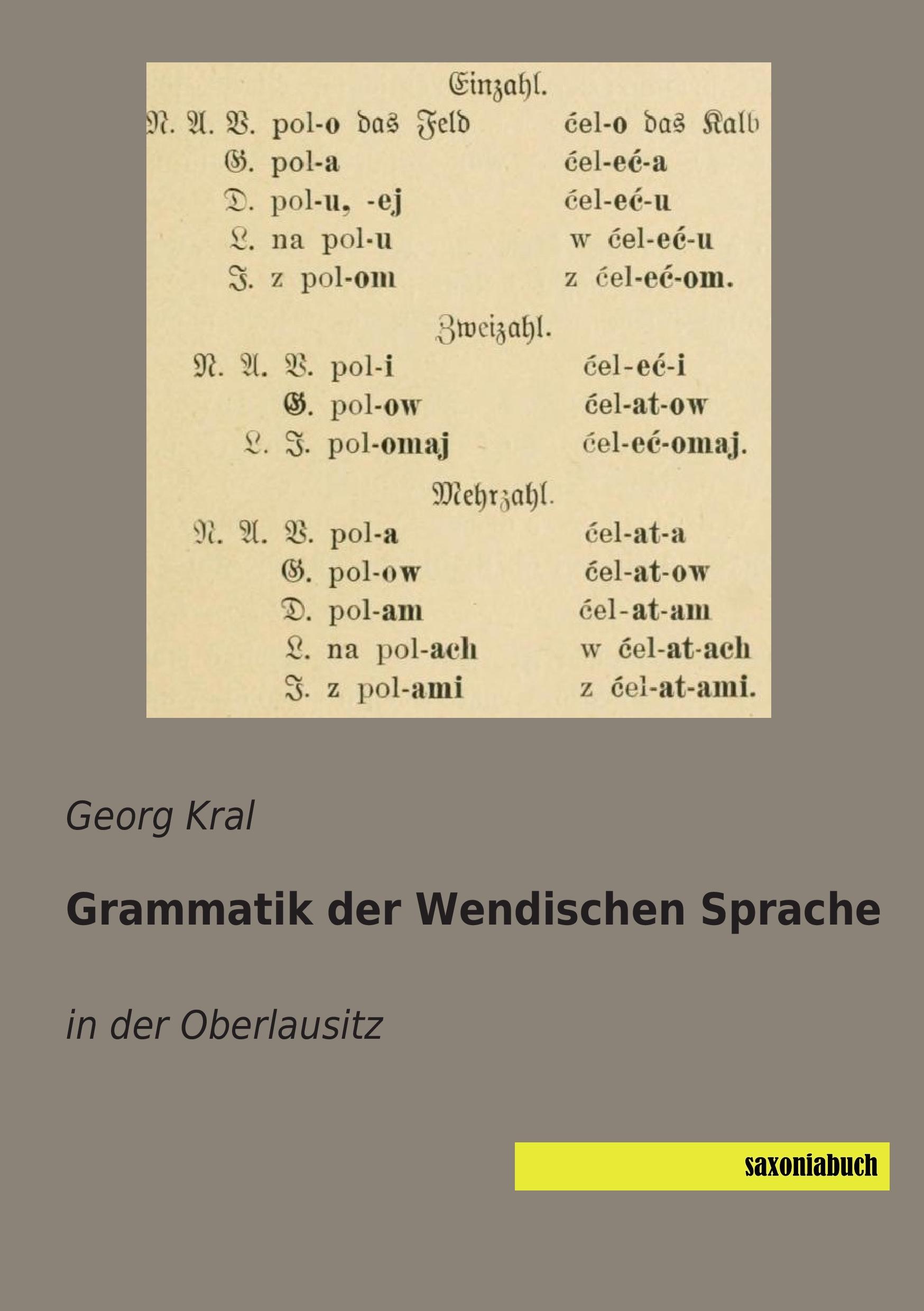 Vorderes Coverbild Grammatik der Wendischen Sprache