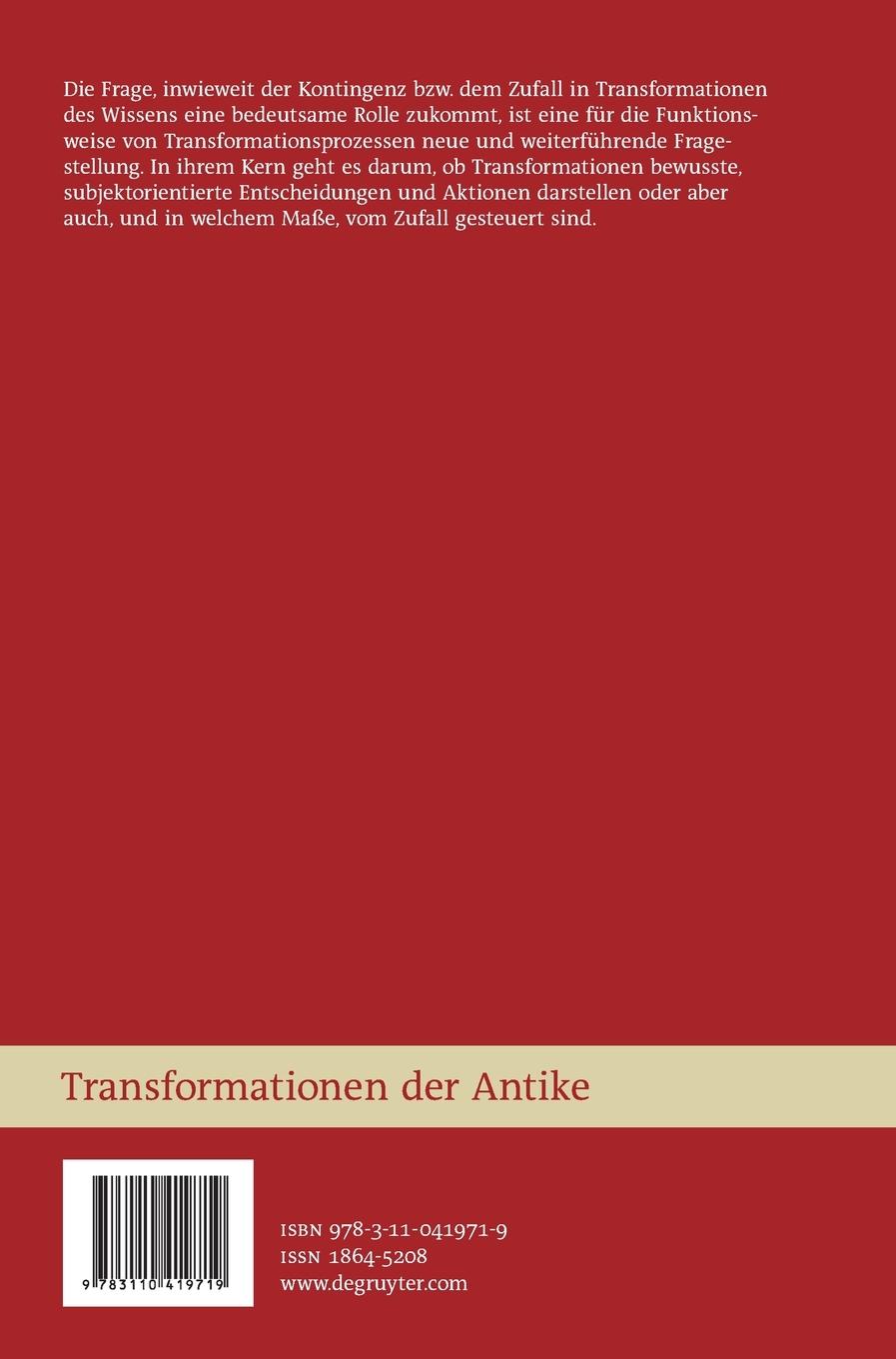Rückseitencover Contingentia