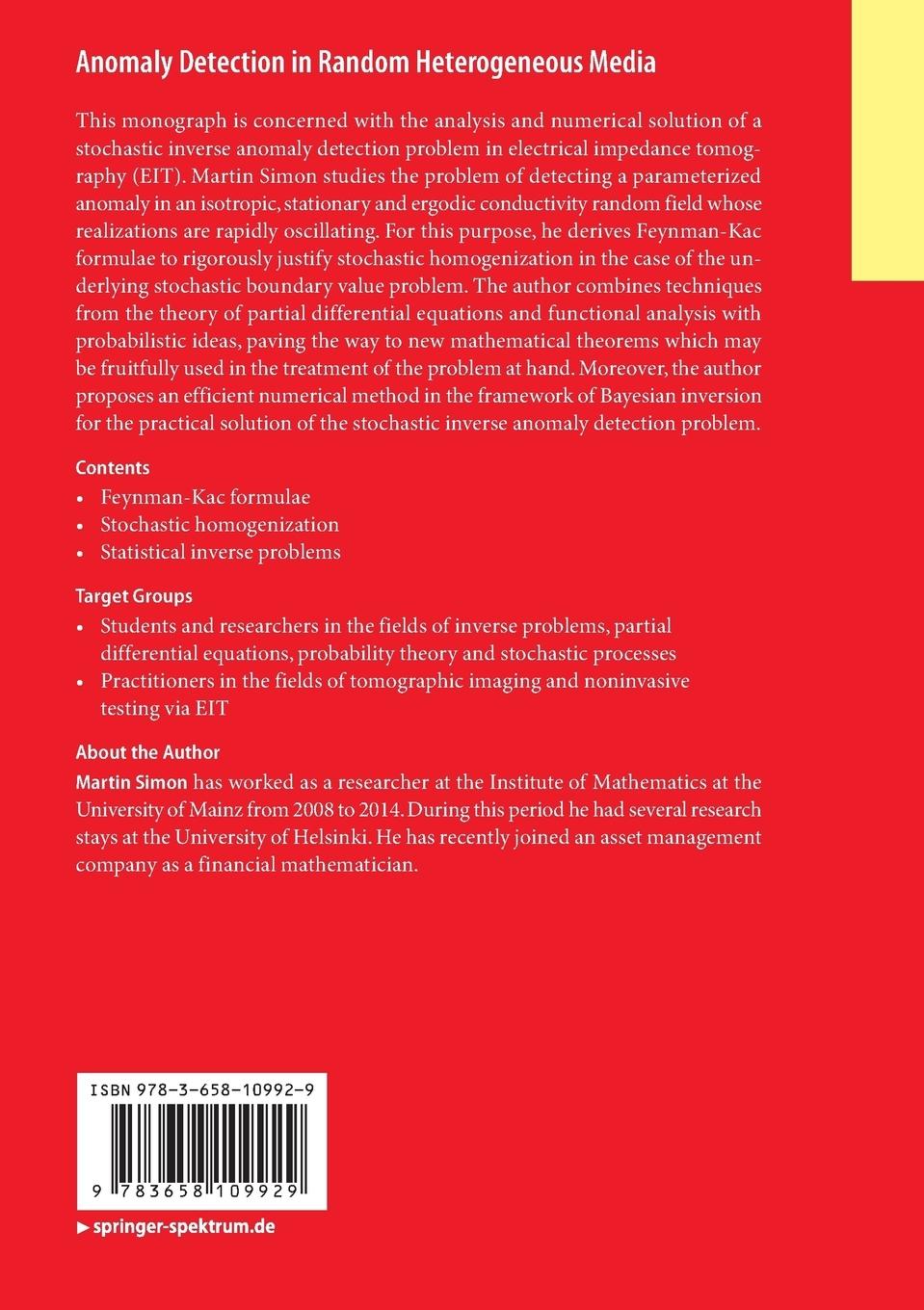 Rückseitencover Anomaly Detection in Random Heterogeneous Media