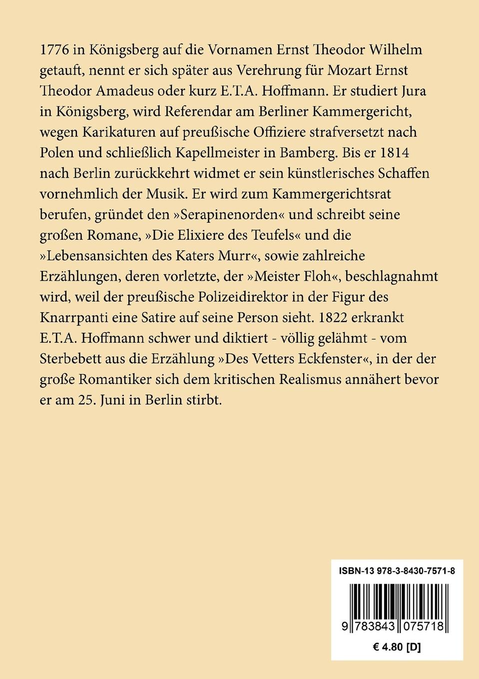 Rückseitencover Der Sandmann