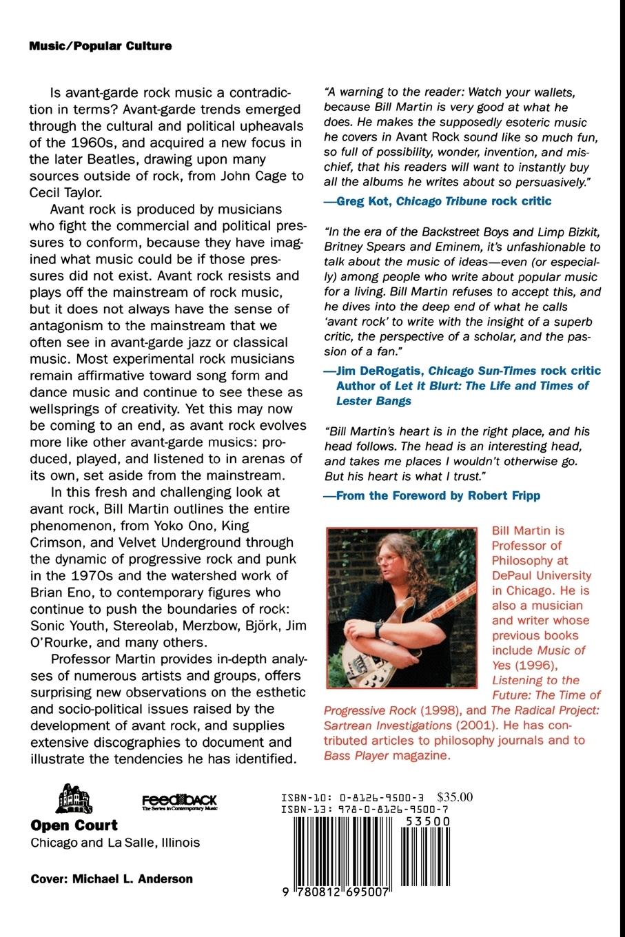 Rückseitencover Avant Rock